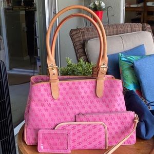 Dooney and Bourke Buckle Satchel - Pink